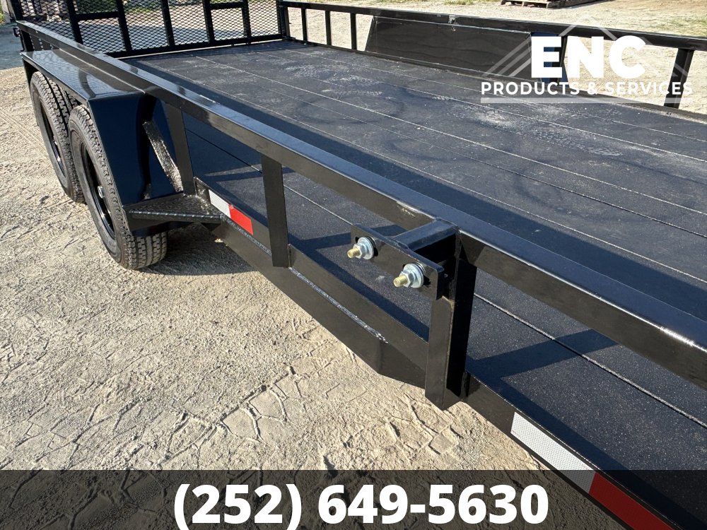 7x16 Covered Wagon Prospector Utility 7K Tandem Axle Trailer with Cobra-Lined Deck
