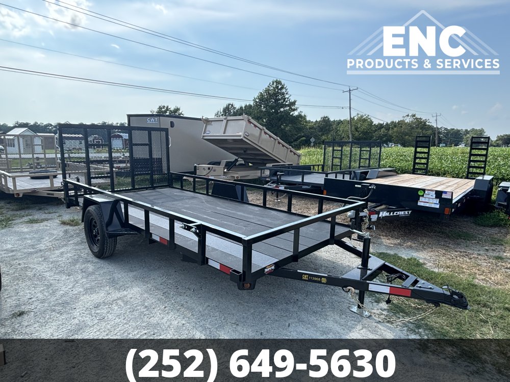 6.5x14 Covered Wagon Prospector Utility 3K Trailer with Cobra-Lined Deck
