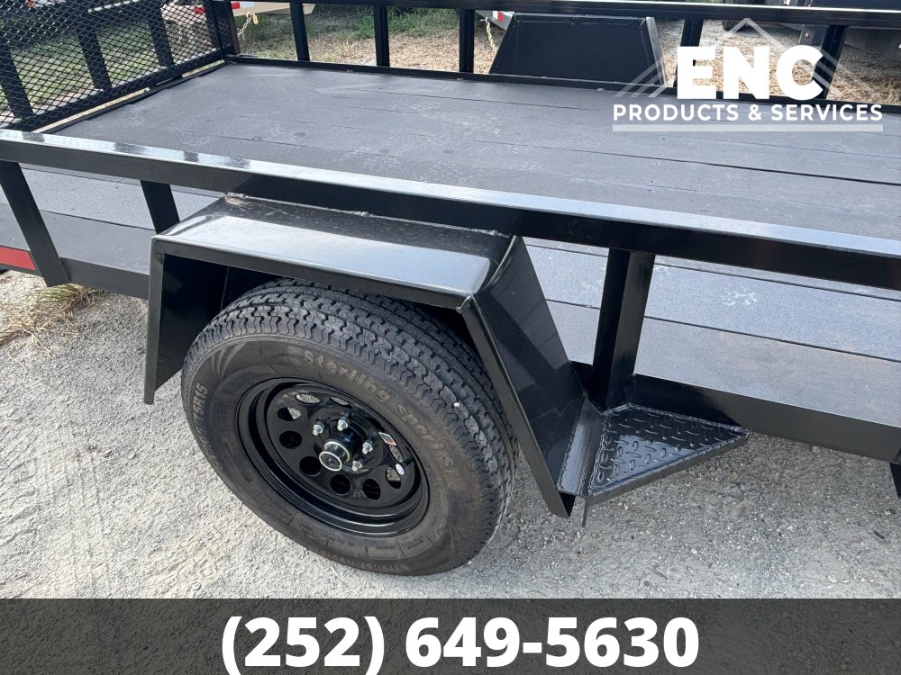 6.5x14 Covered Wagon Prospector Utility 3K Trailer with Cobra-Lined Deck