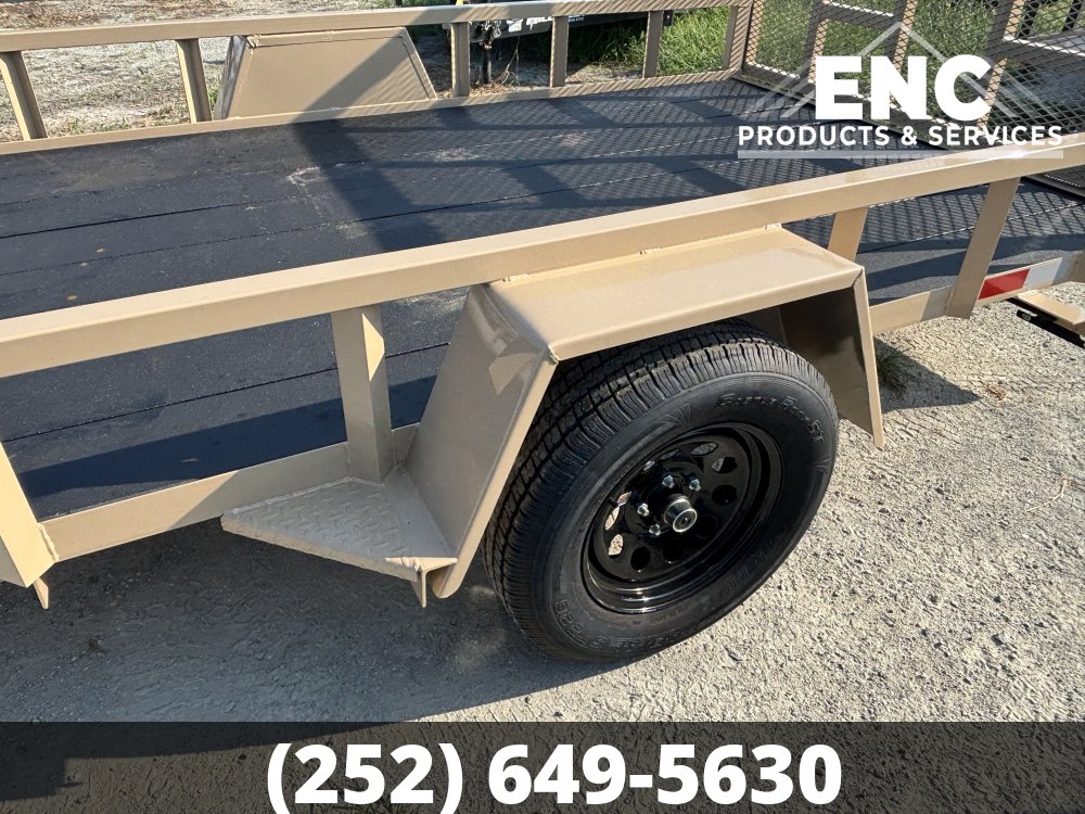 6.5x14 Covered Wagon Prospector Utility 3K Trailer with Cobra-Lined Deck