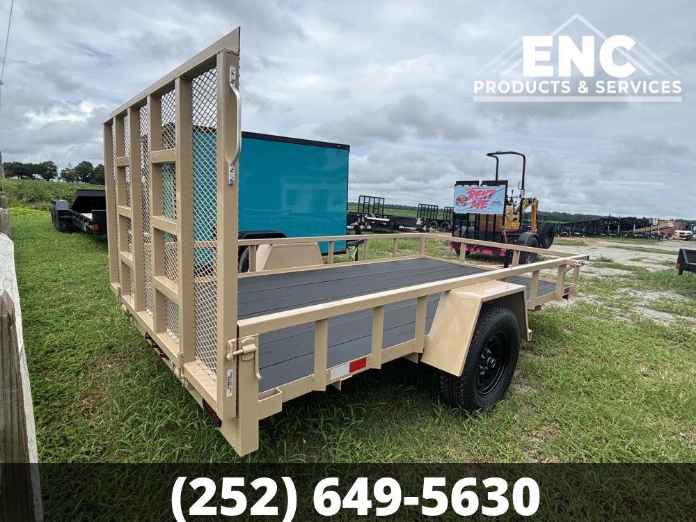 6.5x12 Covered Wagon Prospector Utility 3K Trailer with Cobra-Lined Deck