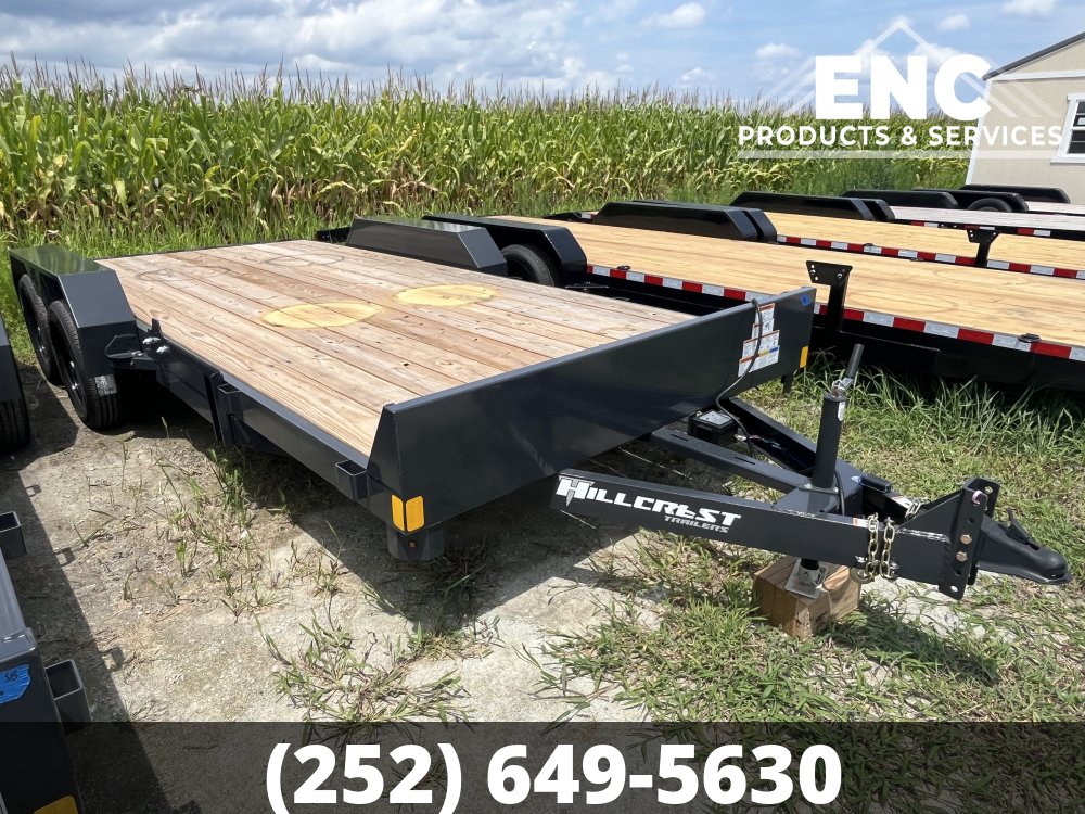 7x18 Hillcrest Flatbed Car Hauler