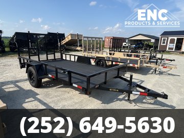 6.5x12 Covered Wagon Prospector Utility 3K Trailer with Cobra-Lined Deck