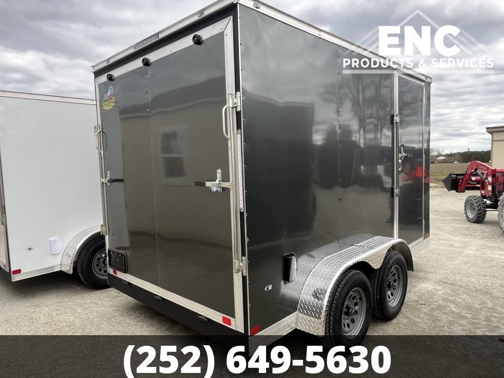 7x12 Covered Wagon Trailers Enclosed Cargo