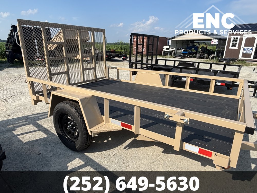6.5x10 Covered Wagon Utility 3K Trailer with Cobra-Lined Deck