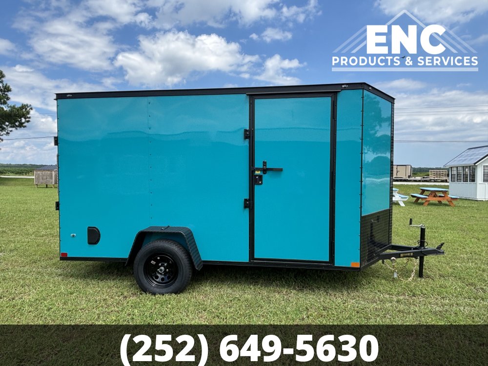 6x12 Covered Wagon Enclosed Cargo Blackout Package Cargo Trailer