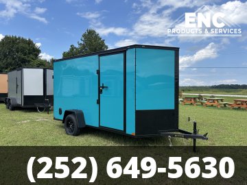 6x12 Covered Wagon Enclosed Cargo Blackout Package Cargo Trailer