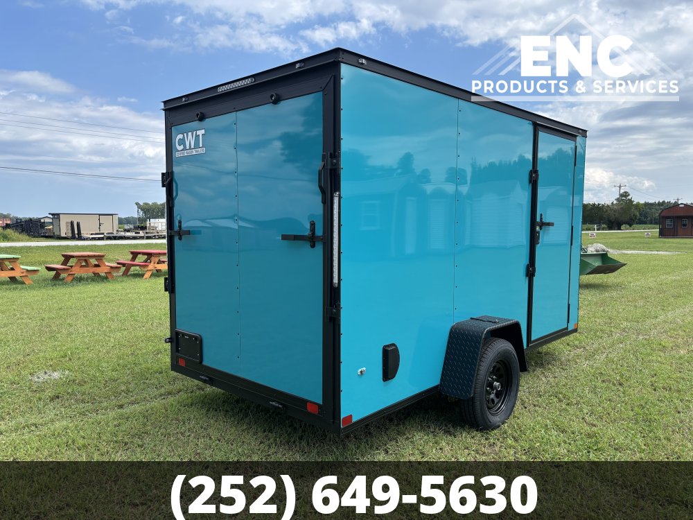 6x12 Covered Wagon Enclosed Cargo Blackout Package Cargo Trailer