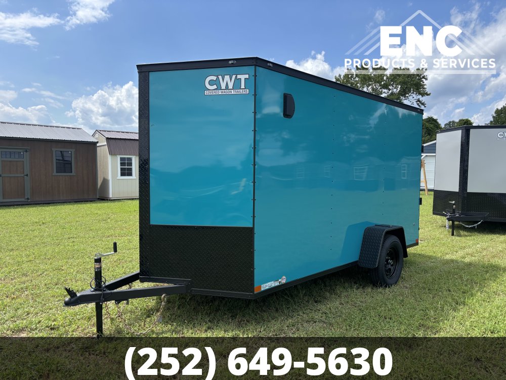 6x12 Covered Wagon Enclosed Cargo Blackout Package Cargo Trailer