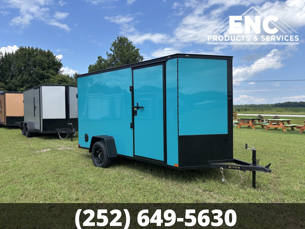 6x12 Covered Wagon Enclosed Cargo Blackout Package Cargo Trailer