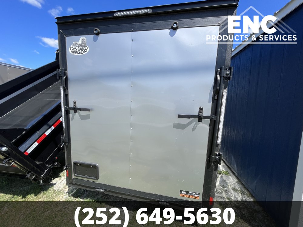 6x12 Covered Wagon Trailers Enclosed Cargo Blackout Package Cargo Trailer
