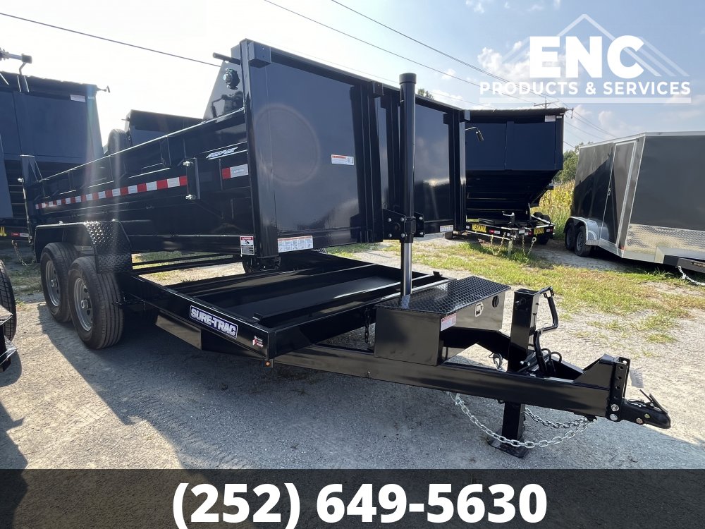 7x14 Sure-Trac Dump 14K Telescopic Dump Trailer