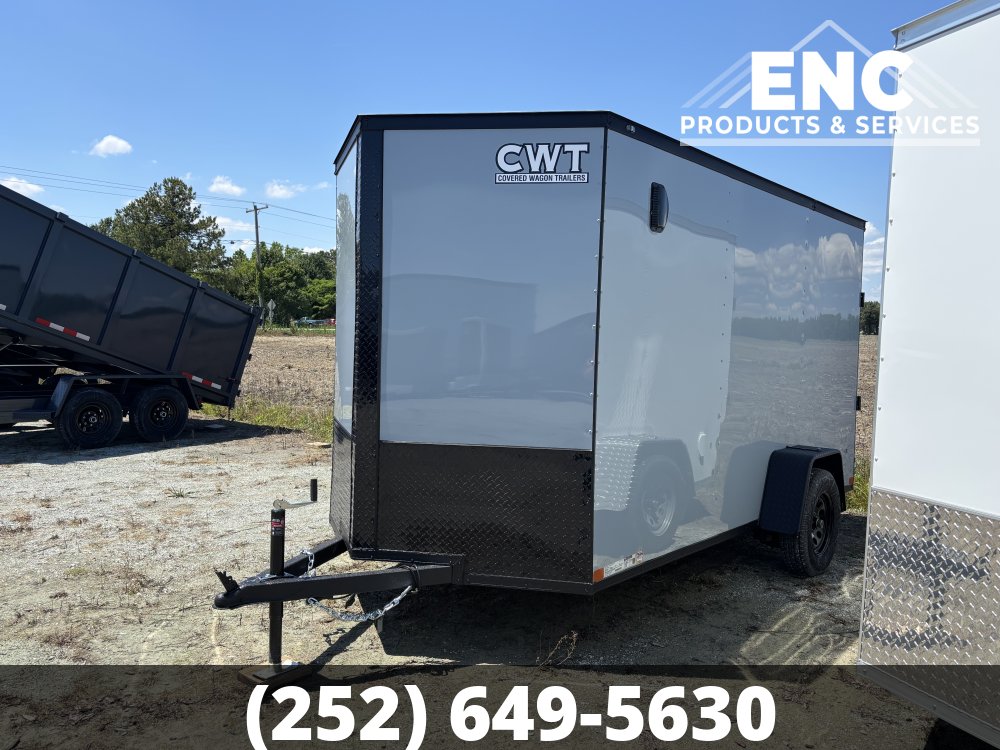 6x12 Covered Wagon Enclosed Cargo Blackout Package Cargo Trailer