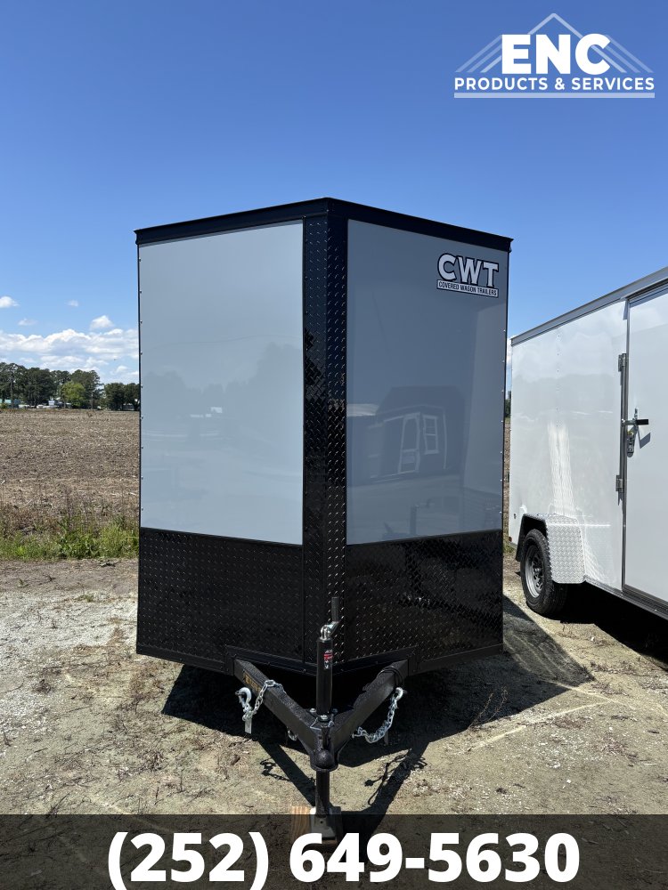 6x12 Covered Wagon Enclosed Cargo Blackout Package Cargo Trailer