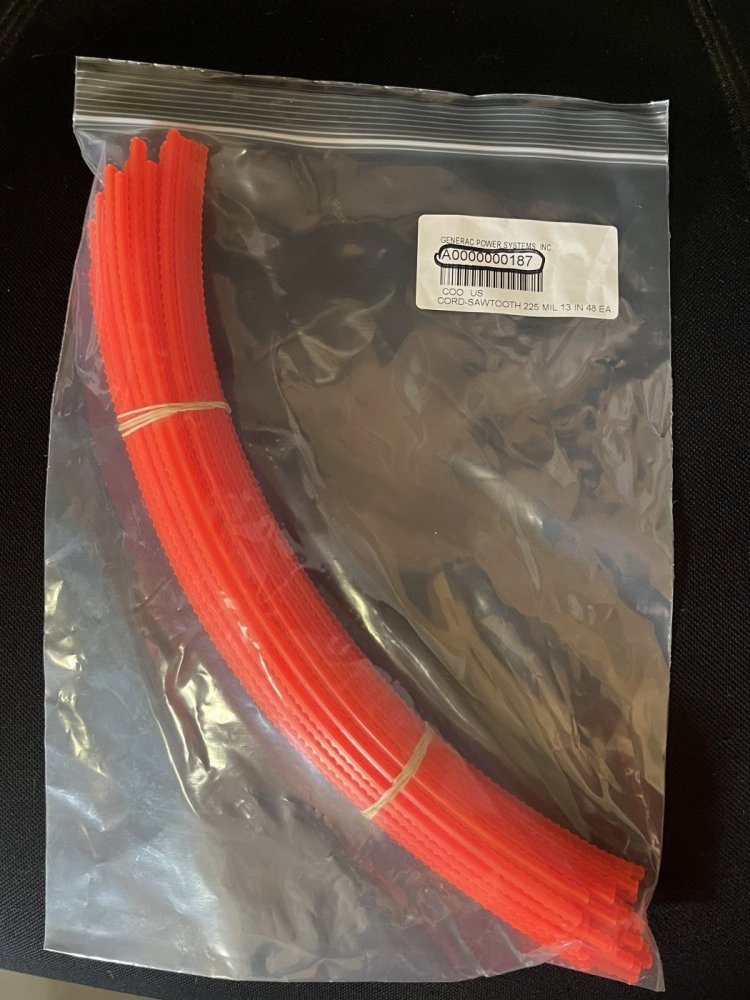 Trimmer Cord Sawtooth (Orange) Pre-cut 13" 48ct