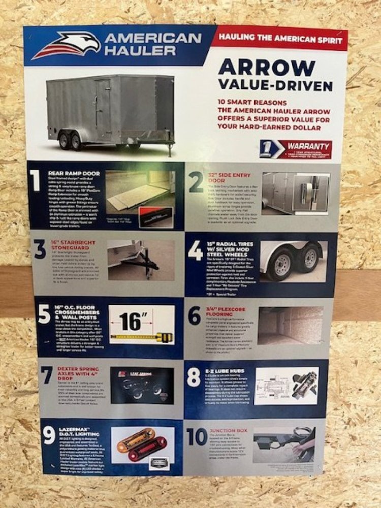 2025 American Hauler AR714T2-D Cargo / Enclosed Trailer