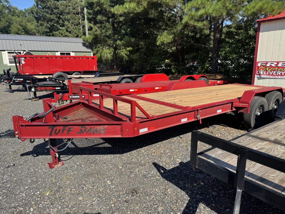 7'x20' Tuff Dawg Flatbed Car Hauler
