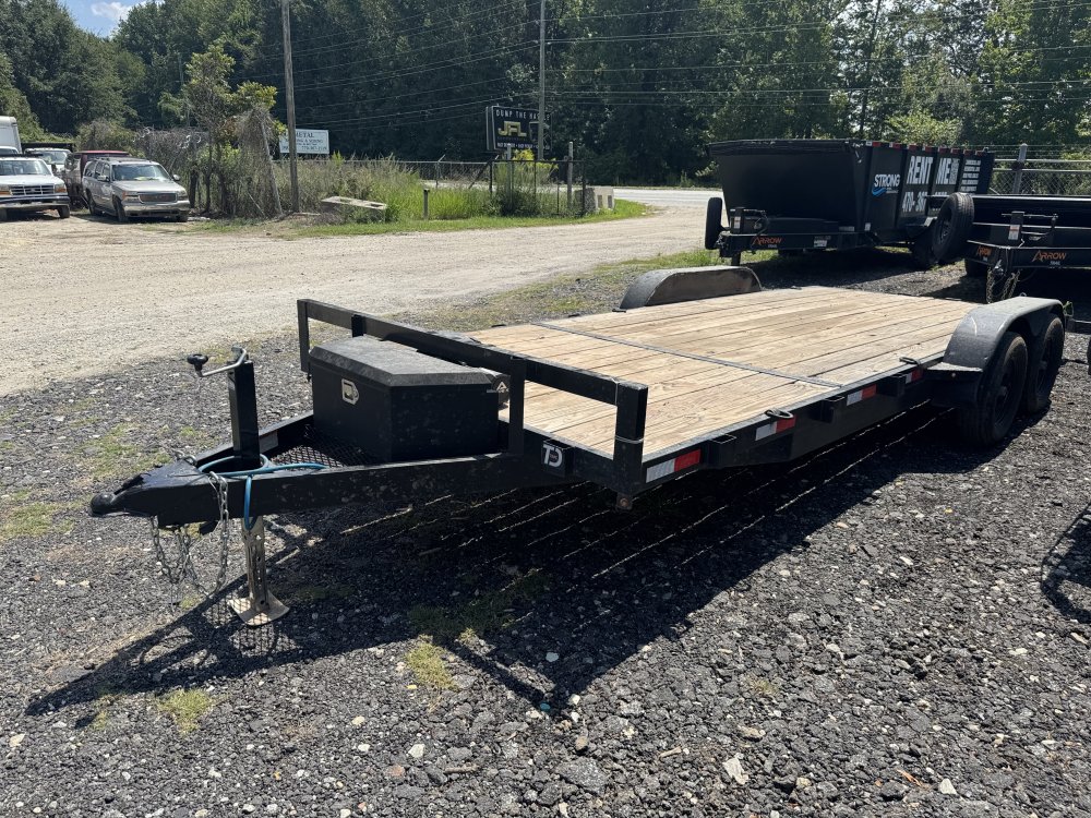 7'x20' Tuff Dawg Flatbed Car Hauler