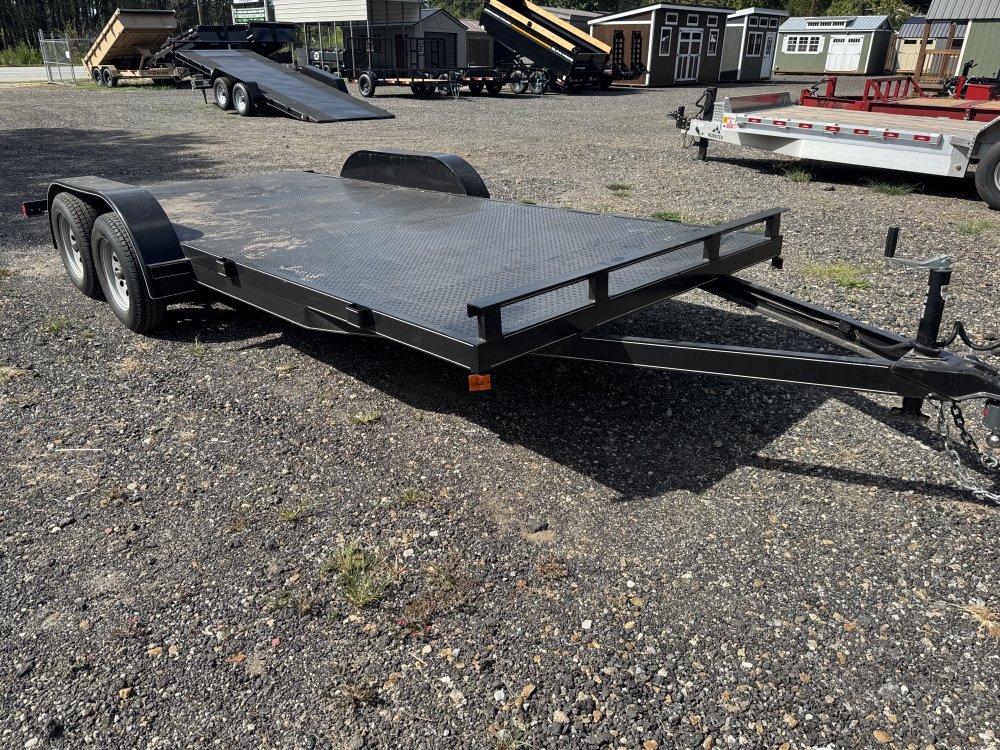 7'x18' MAX BUILT TRAILERS Flatbed Car Hauler
