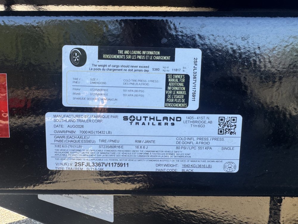 7'x14' Southland Trailer CORP. Dump