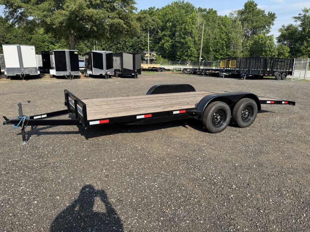 7'x18' Tuff Dawg Flatbed Car Hauler