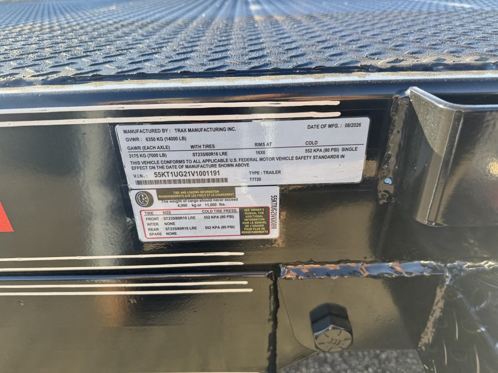 7'x20' TRAX Flatbed Car Hauler