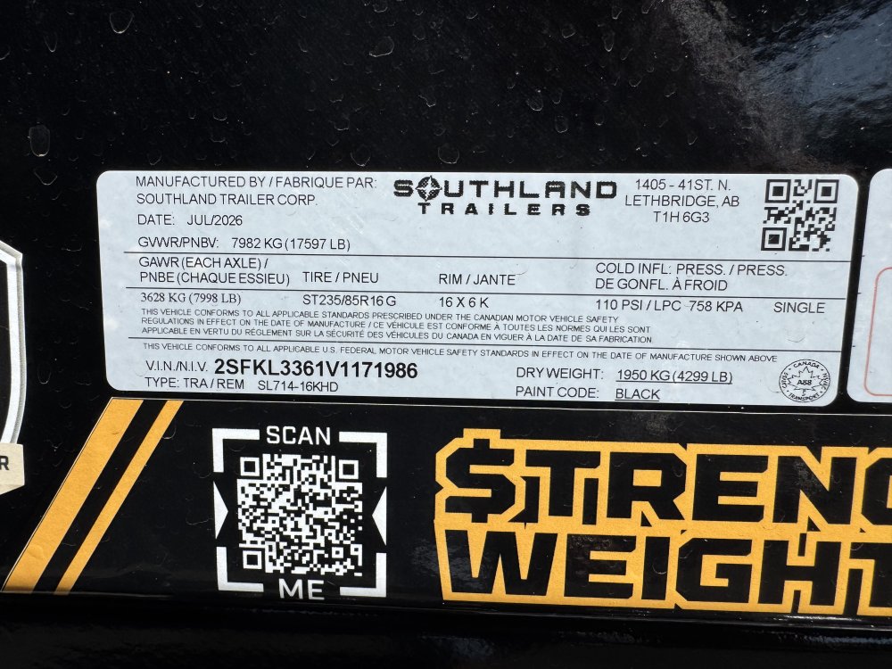 7'x14' Southland Trailer CORP. Dump