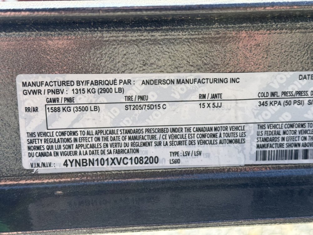 6'x10' Anderson Manufacturing Inc Utility