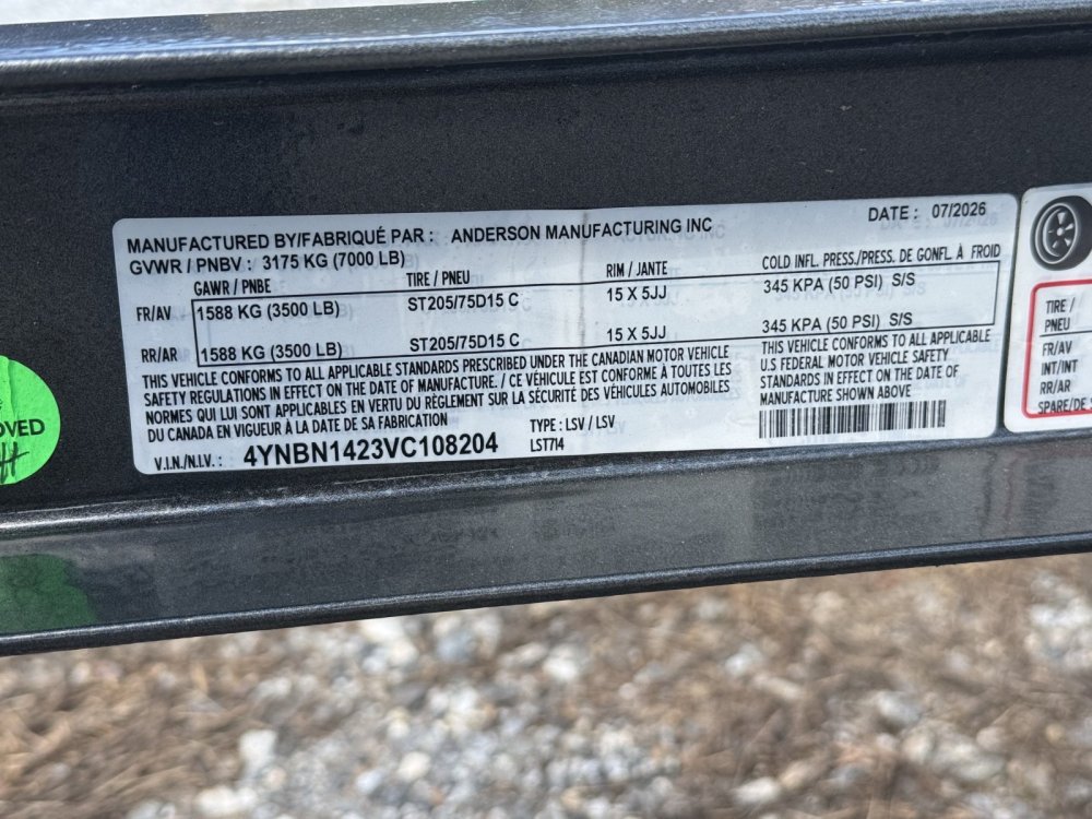 7'x14' Anderson Manufacturing Inc Utility