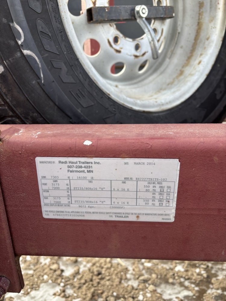 2014 Redi Haul 80'x24' Equipment Trailer