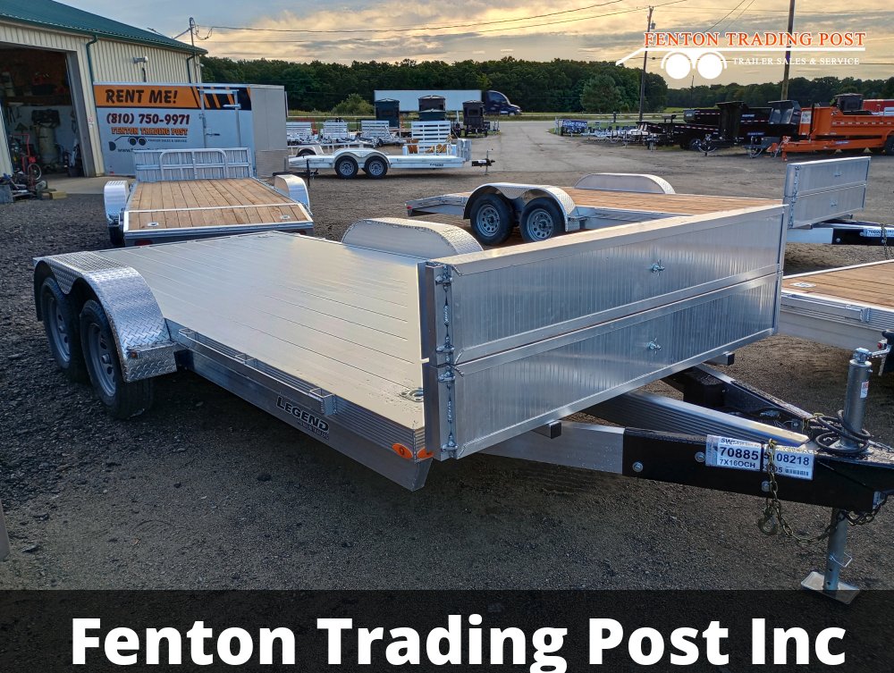 Legend 7x16 Open Car Hauler - 7X16OCH Flatbed Car Hauler