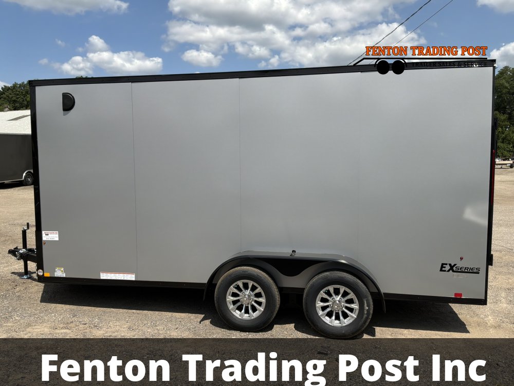 Cargo Express KE-DX8416-070 7X16 Flat Top V-Nose Enclosed Cargo