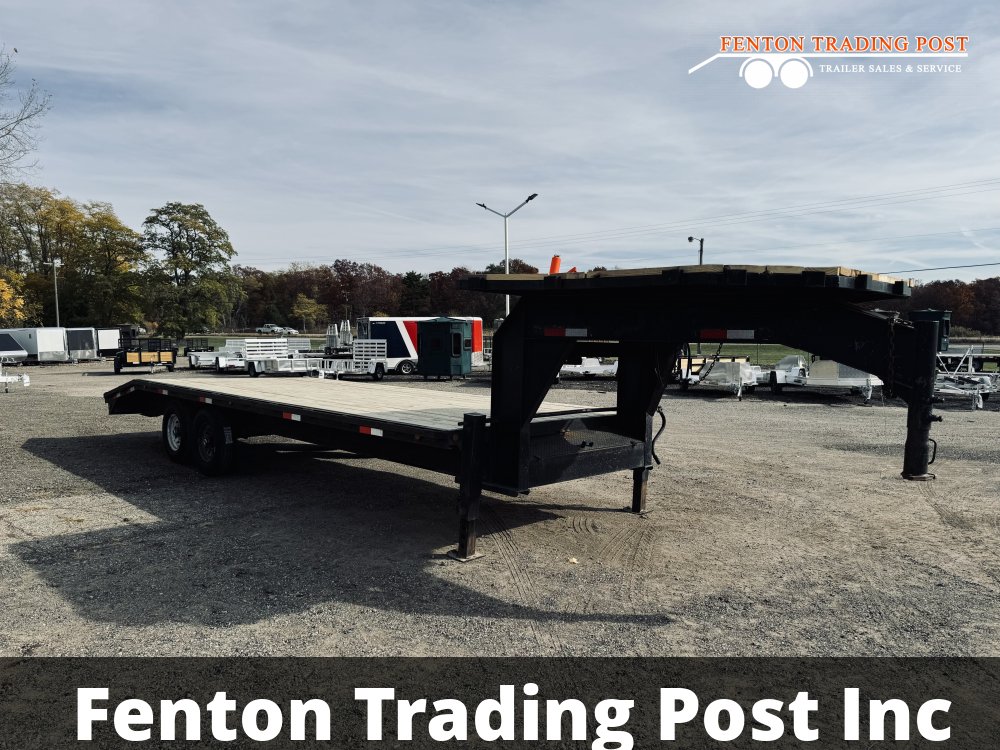 Used 8.5x25 14K Gooseneck  Deckover Equipment (20' Deck + 5' Beavertail)