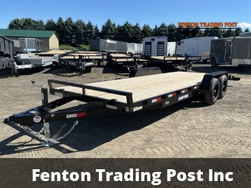 Sure-Trac ST8222CHW-B-100 - 7x22 10K C-Channel Wood Deck Flatbed Car Hauler