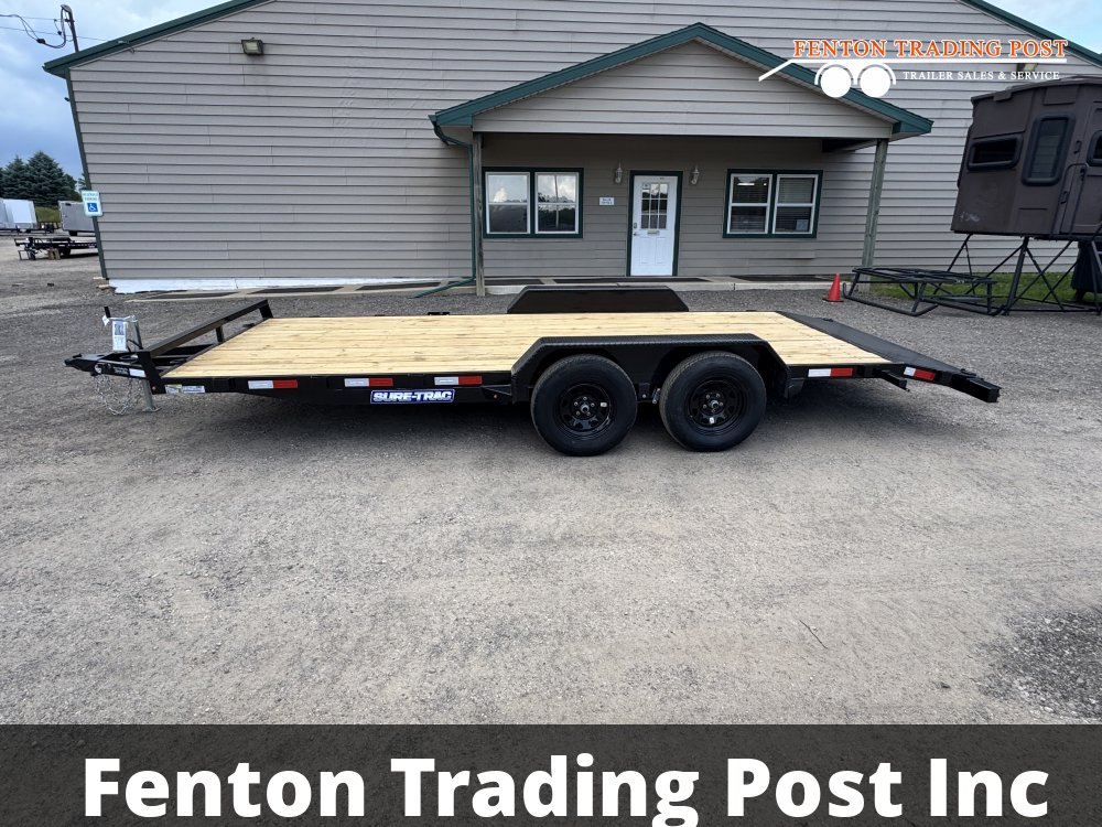 Sure-Trac 7x18 7K C-Channel Car Hauler - ST8218CHW-B-070 Flatbed Car Hauler