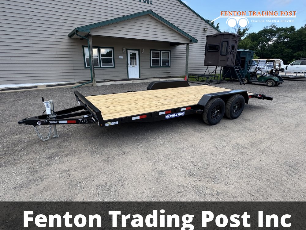 Sure-Trac 7x18 7K C-Channel Car Hauler - ST8218CHW-B-070 Flatbed Car Hauler