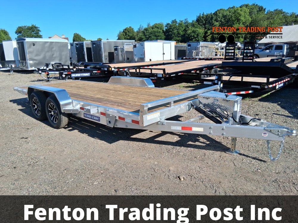 Sure-Trac ST-PTA8218-070 - 7x18 7K Aluminum Power Tilt Flatbed Car Hauler