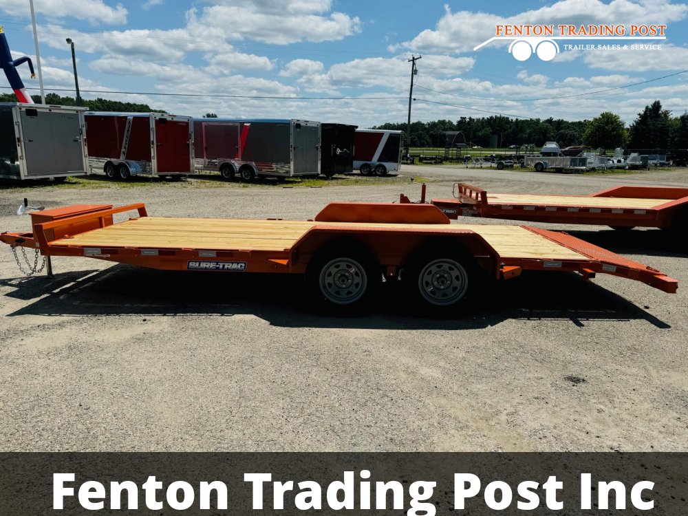 RENTAL Sure-Trac 7x18 7K C-Channel Car Hauler - ST8218CHW-B-070 Flatbed Car Hauler