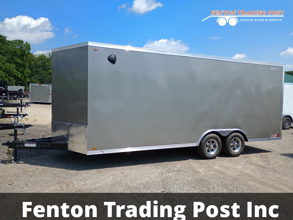 Legend 8.5x22 10K Cyclone (8.5x20' Box + 2' V-Nose) - 8.5X22STVTA52 Enclosed Car Hauler