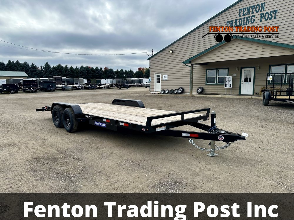 Sure-Trac ST-CHW8220-100 - 7x20 (18+2) 10K C-Channel Wood Deck Flatbed Car Hauler