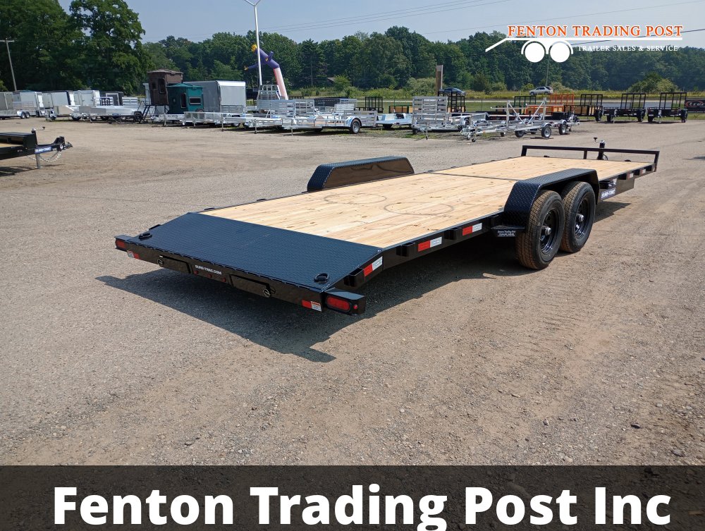 Sure-Trac 7x24 10K C-Channel Car Hauler - ST8224CHW-B-100 Flatbed Car Hauler