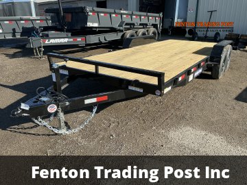 Sure-Trac ST8220CHW-B-100 - 7x20 10K C-Channel Wood Deck Flatbed Car Hauler