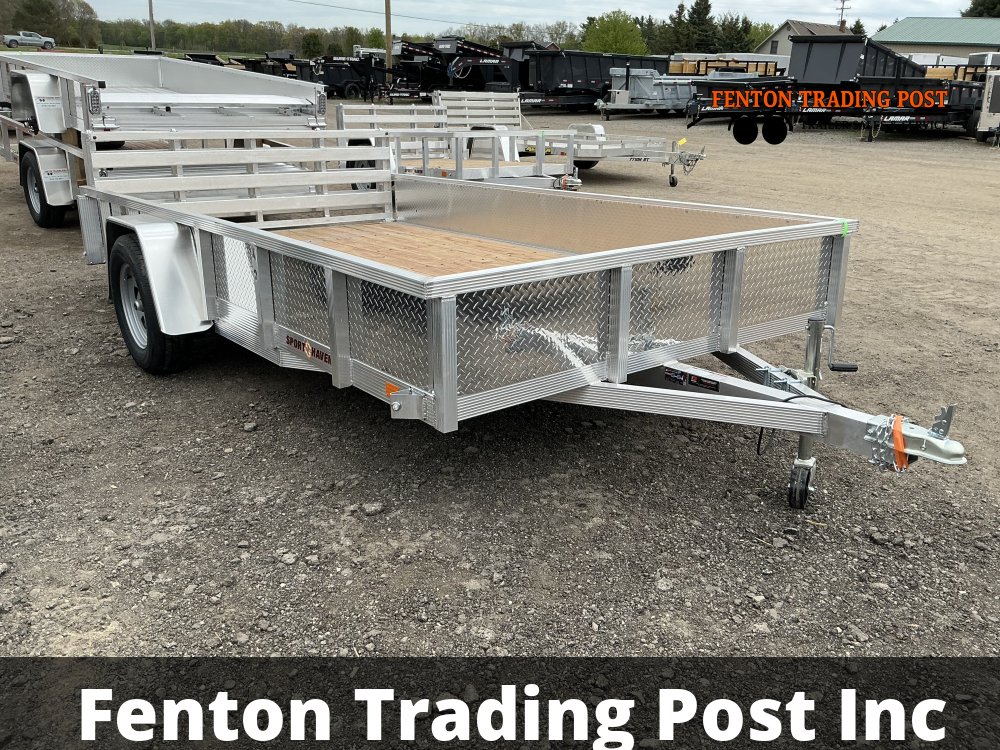Sport Haven AUT712S-F - 7x12 Wood Deck ATP Sides & Bi-Fold Ramp Utility