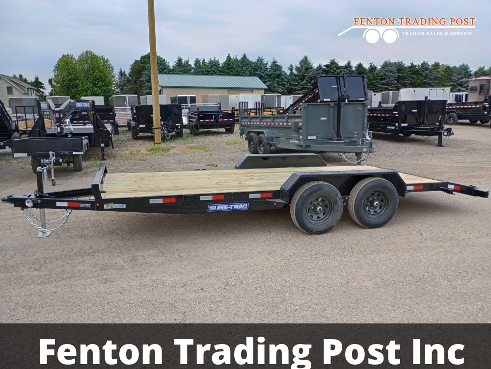 Sure-Trac 7x18 10K Car Hauler - ST8218CHW-B-100 Flatbed Car Hauler