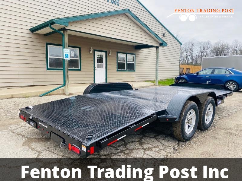 Sure-Trac 7x18 7K Steel Deck Car Hauler - ST8218CHS-B-070 Flatbed Car Hauler