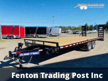 Sure-Trac 8.5x24 (20+4) 15K Deckover Equipment Trailer - ST102204SDDO-B-150 Deckover Equipment