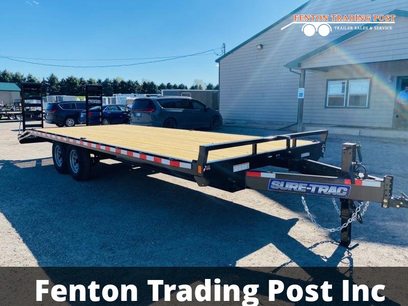 Sure-Trac 8.5x24 (20+4) 15K Deckover Equipment Trailer - ST102204SDDO-B-150 Deckover Equipment