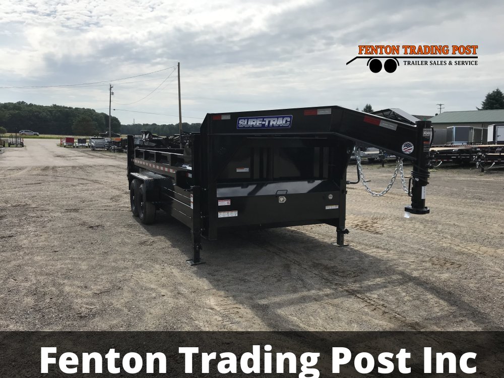 Sure-Trac ST8216TLDD-GN-140 - 7x16 14K Telescopic Gooseneck Dump