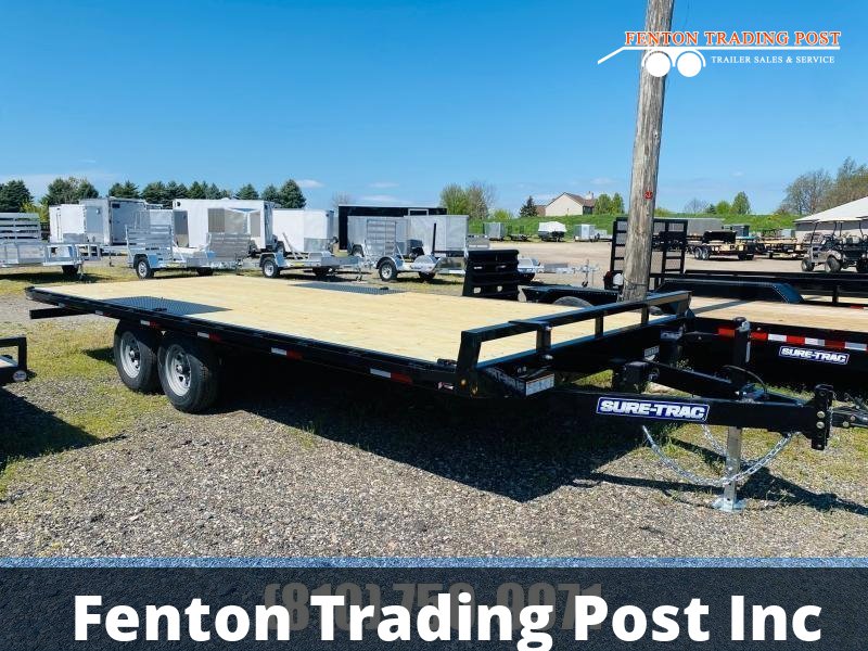 Sure-Trac 8.5x20 10K Low-Profile Flat Deck - ST10220TDO2A-B-100 Deckover Equipment