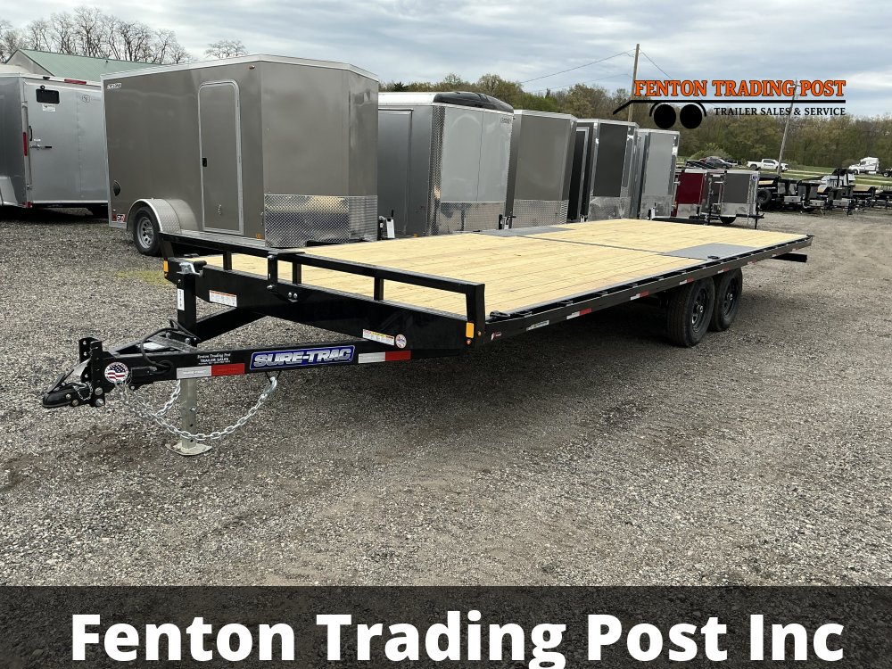 Sure-Trac 8.5x24 10K Low-Profile Flat Deck - ST10224TDO2A-B-100 Deckover Equipment